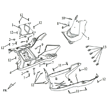 Marchepiedinférieur Sym Orbit II (WH8018P) blanc