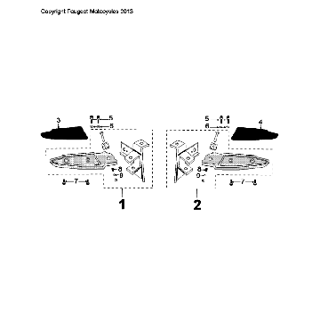 MarchepiedPeugeot Citystar 50 Noir