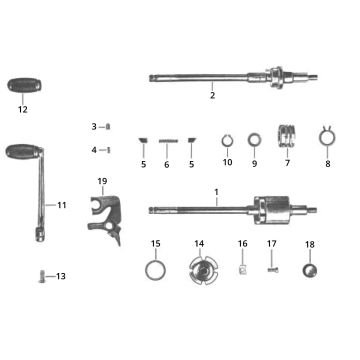 Pédale de sport Zundapp C50 517-21L0
