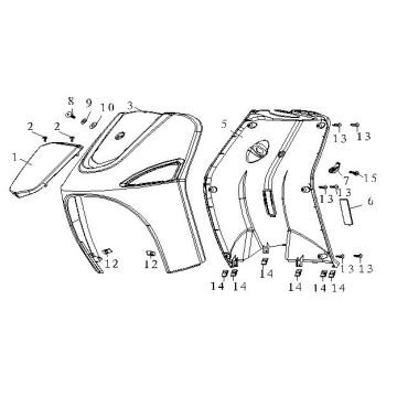 Capuche avant - Protège-jambes China Fashion noir