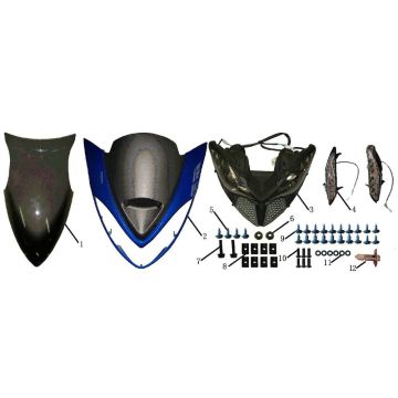 Clignotants de capot avant China Touring rouge