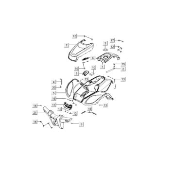 Capot avant Kymco MXU 150