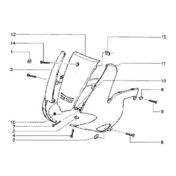 Capot avant Gilera Runner 180cc FXR 2 temps