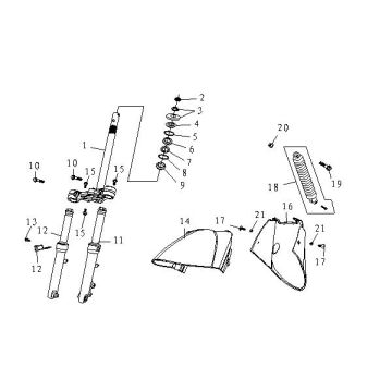 Garde-boue de fourche avant China Fashion noir
