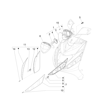 Feux avant - Clignotants Piaggio Zip 50 SP 2006-2013