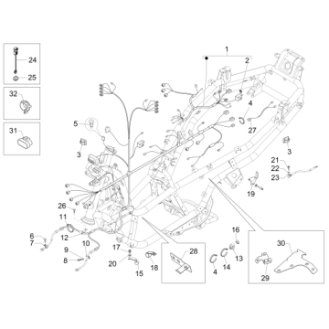 Groupe de câbles principal MP3 500 LT Sport 2014-2016