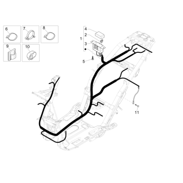 Groupe de câbles principaux Piaggio NRG Power DD 2007-2017