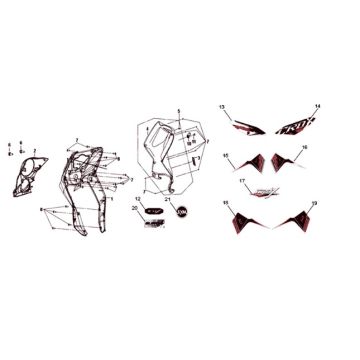 Voorplaat - binnenplaat - knipperlichten Sym Crox 50 E4 BLACK (BK-007U)