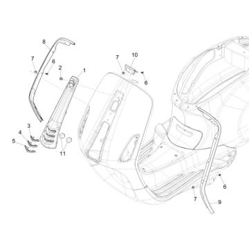 Cadre Vespa Primavera 889/a rose
