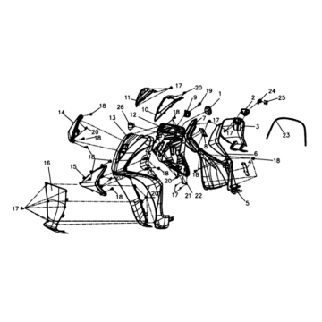 Façade et placage Sym Symphony ST E3 gris (GY-010U)