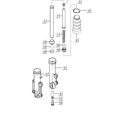 Jambe avant Kymco Vitality 2t ac sportstream