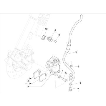 Frein avant Vespa Elettrica 25/MH SCH E5 2021 (EMEA)