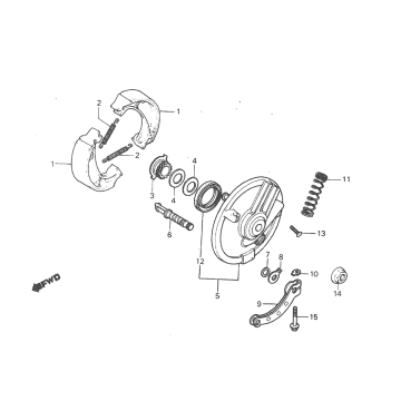 Frein avant - Mâchoires de frein Honda MT50