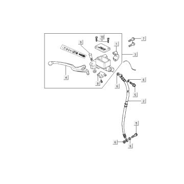 Frein avant Kymco Agility 12' 4 temps rouge