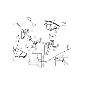 Frein avant Kymco Carry 4 temps noir