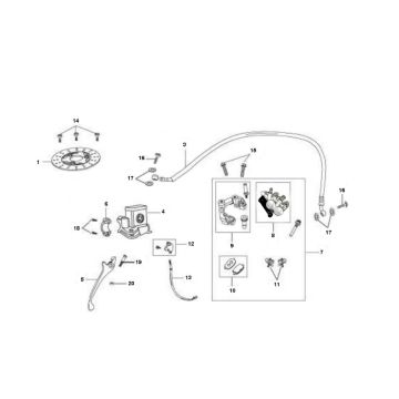 Frein avant Rover Fun 4 temps