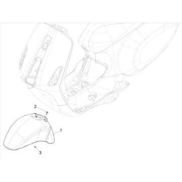 Garde-boue avant Vespa Elettrica 25/KMH SCH E5 2021 (EMEA)