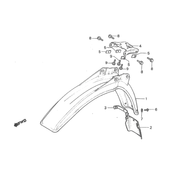 Pare-boue avant Honda MT50
