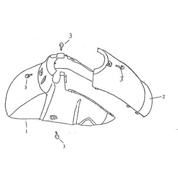 Garde boue avant Iva Roma rouge