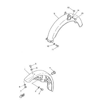 Garde-boue avant Yamaha FS1