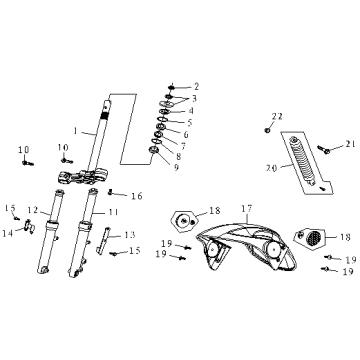Garde-boue avant AGM fox blue gloss