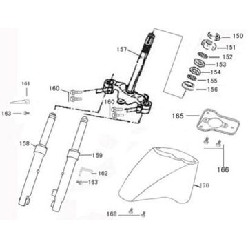 Garde-boue avant Benzhou YY80T-18 YY50QT (-18) blanc