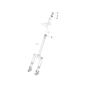 Fourche avant/tube de direction Piaggio NRG Power DD 2007-2017
