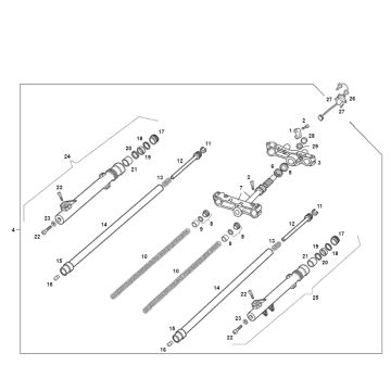 Fourche avant Derbi Senda SM DRD - O.M.