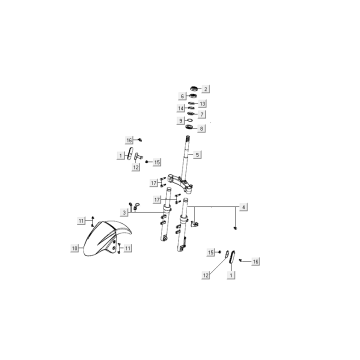 Fourche avant Kymco Agility FR 12' 4 temps euro4 noir