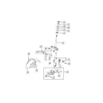 Fourche avant Kymco Carry 4 temps noir