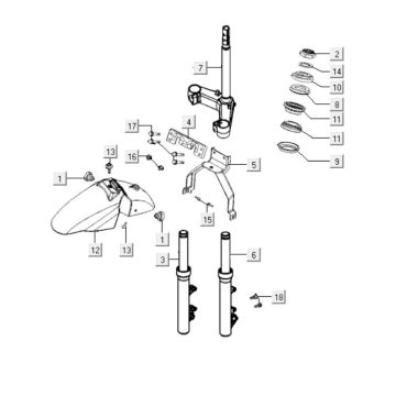 Fourche avant Kymco People S 300i