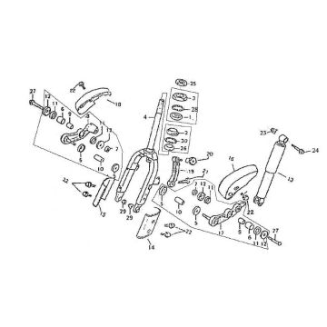 Fourche avant Lintex Retro 125cc