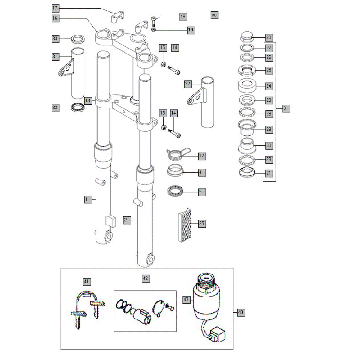 Voorvork Tomos FLEXER EX (L0-L2)