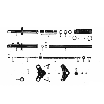 Fourche avant Zundapp KS 50 530-010, 011 et 500