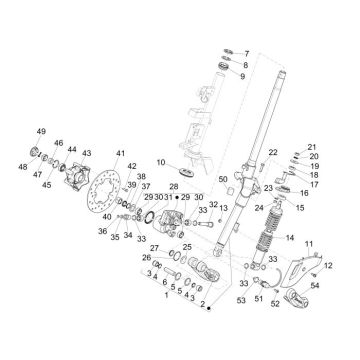Fourche avant Vespa Sprint 2 temps