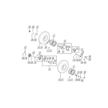 Roue avant Kymco MXU 50
