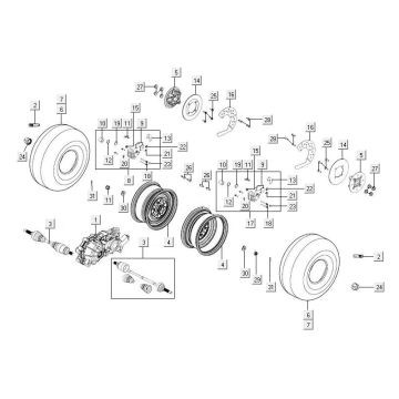 Roue avant Kymco MXU 500