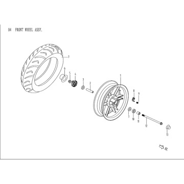 Roue avant AGM Venom noir