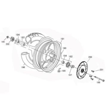 Roue avant Benzhou ZN50QT-36 noire