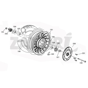 Roue avant BTC Riva Sport bleu foncé