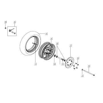Roue avant Kymco Like 125cc