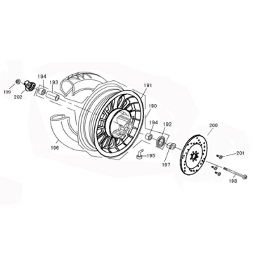 Roue avant Neco Azzuro 125cc blanche