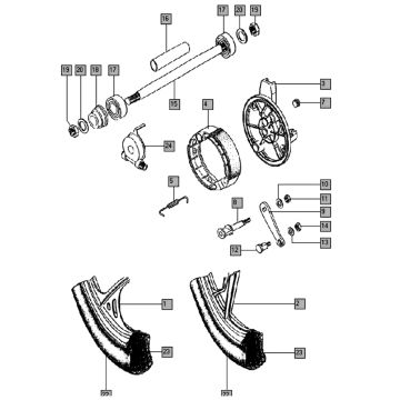Voorwiel oud Tomos FLEXER EX (L0-L2)