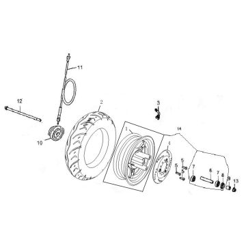 Roue avant Rover Exclusive creme