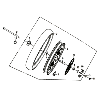 Roue avant Sym Symphony ST E3