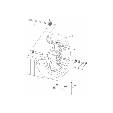 Roue avant Yamaha Aerox 4 temps 2014
