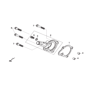 Couvercle de pompe à eau ABS Sym Joymax 125I