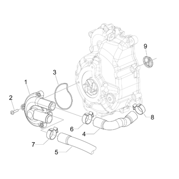 Pompe à eau Piaggio MP3 300LT Sport 2009-2014