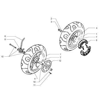 Roues Beta Ark-K AC jaune-bleu 2 temps