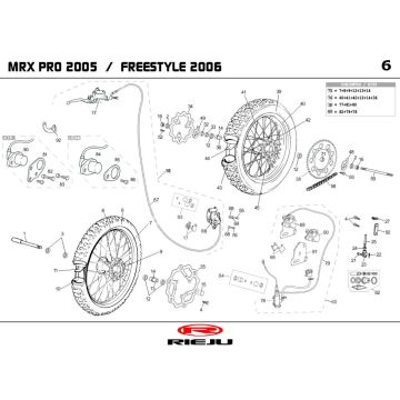 Roues Rieju MRX pro blue 2006 2 temps